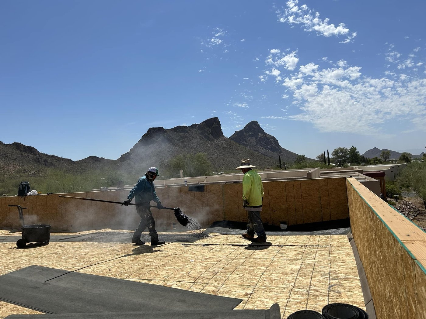 Roofs Are Hot roofing crew at work